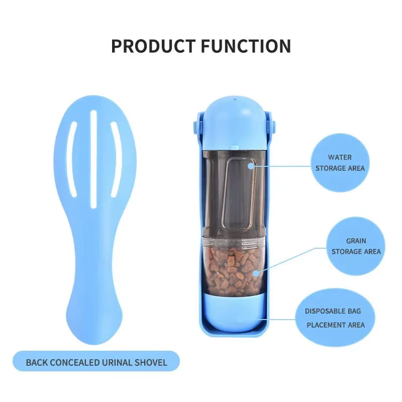 4 1 Eco-Friendly Automatic Pet Travel Water Cup Portable Folding Dog Feeder Comida Bottle Platos Para Mascotas Agua Botella De