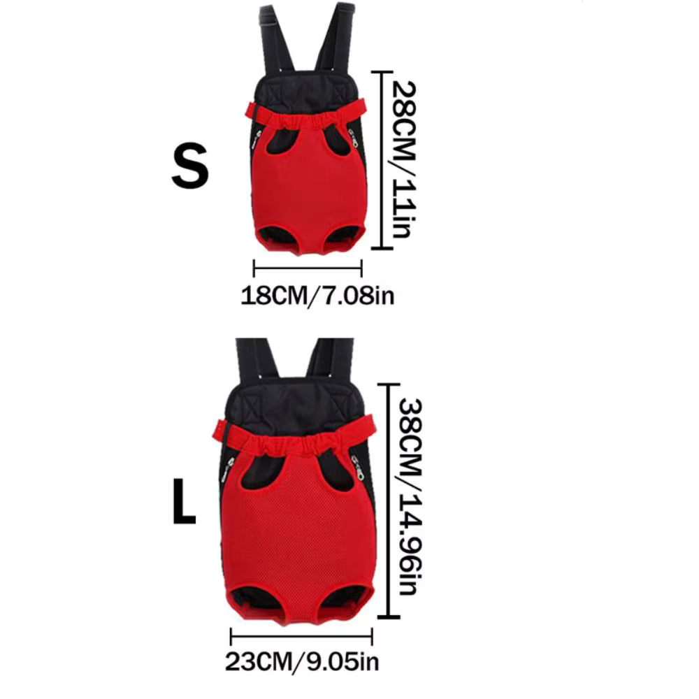 Mochila Transportadora para Mascotas – Malla Transpirable para Perros y Gatos Pequeños