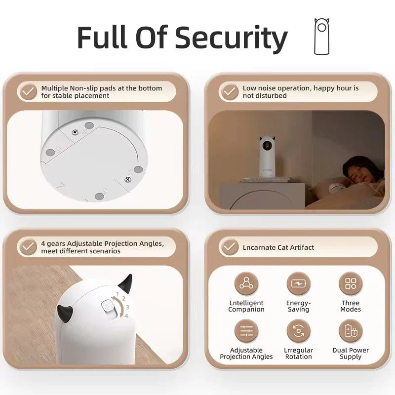 Juguete Automático Para Gatos – Láser LED Interactivo E Inteligente